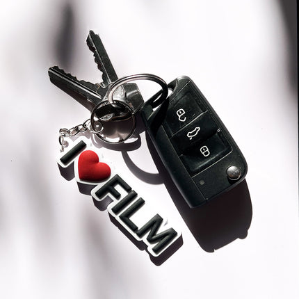 "I ❤️ FILM" Rubber Keychain