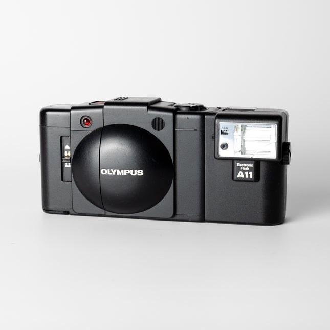 Olympus XA2 (With flash attachment)